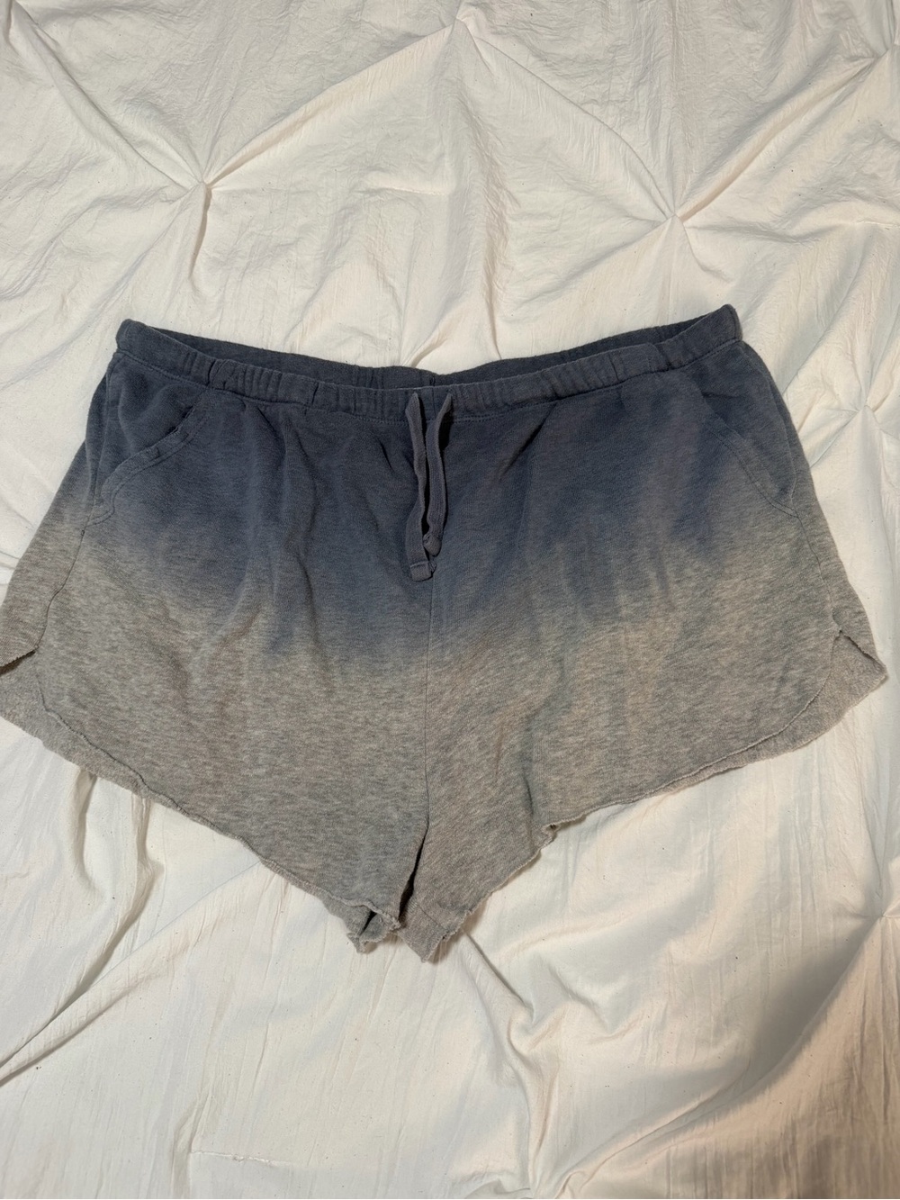 Colsie Gray to Charcoal Dip-Dye Athletic Lounge Shorts